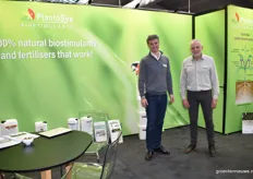 Alwin Scholten en Leo Hoogeveen van Plantosys hadden een nieuwe stand..